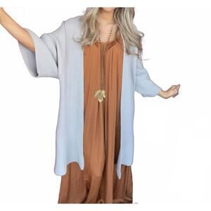 NEW HEATHMOOR knit cardigan sweater in dove grey